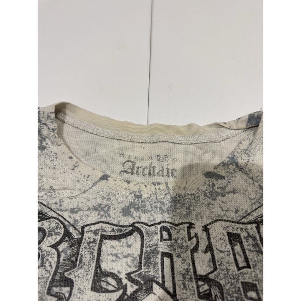 Vintage Y2K Archaic Thermal Long sleeve Shirt Affliction Style Grunge Skate XXL - Picture 7 of 13